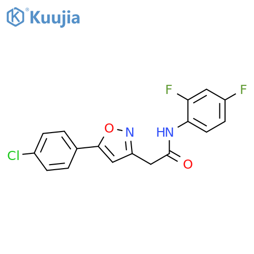 2-5-(4-chlorophenyl)-1,2-oxazol-3-yl-N-(2,4-difluorophenyl)acetamide structure