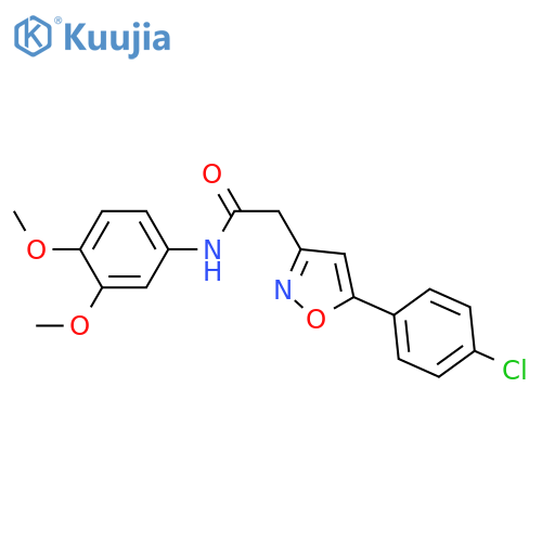 2-5-(4-chlorophenyl)-1,2-oxazol-3-yl-N-(3,4-dimethoxyphenyl)acetamide structure