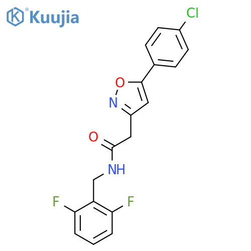 2-5-(4-chlorophenyl)-1,2-oxazol-3-yl-N-(2,6-difluorophenyl)methylacetamide structure