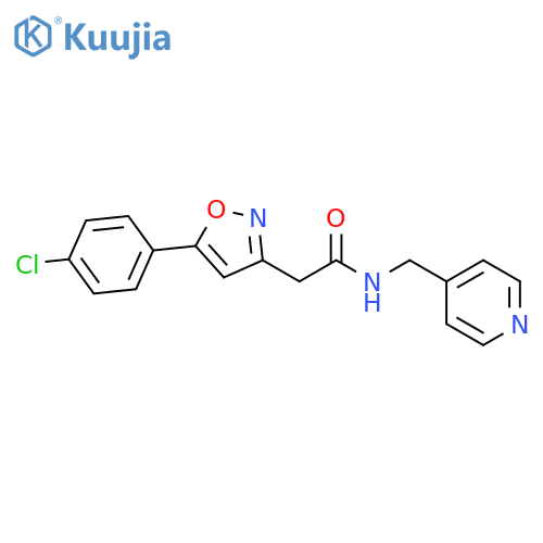 2-5-(4-chlorophenyl)-1,2-oxazol-3-yl-N-(pyridin-4-yl)methylacetamide structure