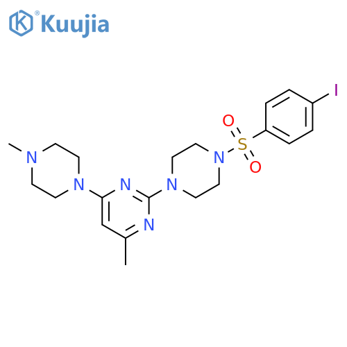 2-4-(4-iodobenzenesulfonyl)piperazin-1-yl-4-methyl-6-(4-methylpiperazin-1-yl)pyrimidine structure