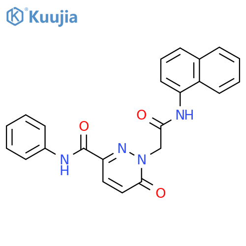 1-{(naphthalen-1-yl)carbamoylmethyl}-6-oxo-N-phenyl-1,6-dihydropyridazine-3-carboxamide structure