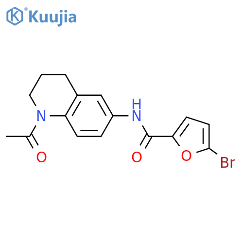 N-(1-acetyl-1,2,3,4-tetrahydroquinolin-6-yl)-5-bromofuran-2-carboxamide structure