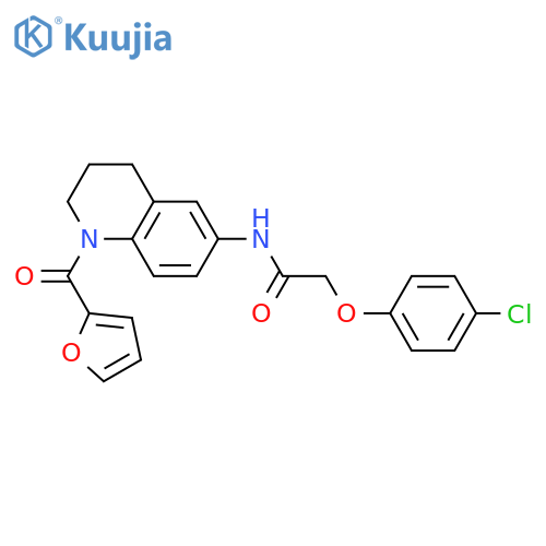 2-(4-chlorophenoxy)-N-1-(furan-2-carbonyl)-1,2,3,4-tetrahydroquinolin-6-ylacetamide structure