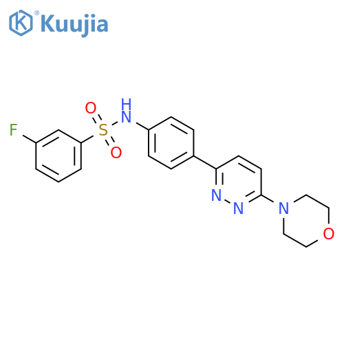 3-fluoro-N-{4-6-(morpholin-4-yl)pyridazin-3-ylphenyl}benzene-1-sulfonamide structure