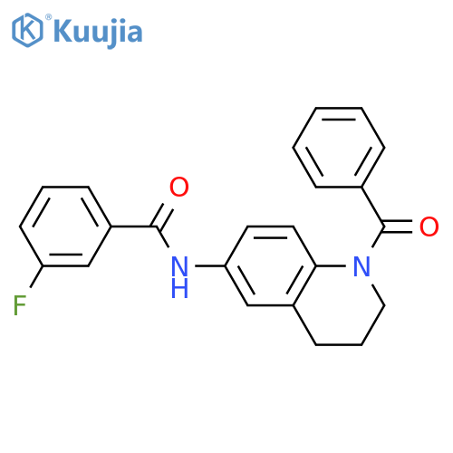 N-(1-benzoyl-1,2,3,4-tetrahydroquinolin-6-yl)-3-fluorobenzamide structure
