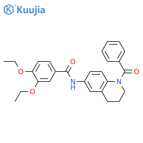 N-(1-benzoyl-1,2,3,4-tetrahydroquinolin-6-yl)-3,4-diethoxybenzamide structure