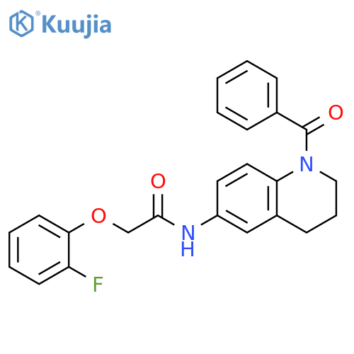 N-(1-benzoyl-1,2,3,4-tetrahydroquinolin-6-yl)-2-(2-fluorophenoxy)acetamide structure