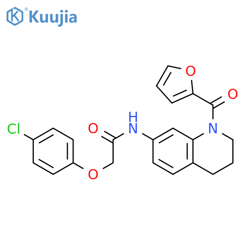 2-(4-chlorophenoxy)-N-1-(furan-2-carbonyl)-1,2,3,4-tetrahydroquinolin-7-ylacetamide structure