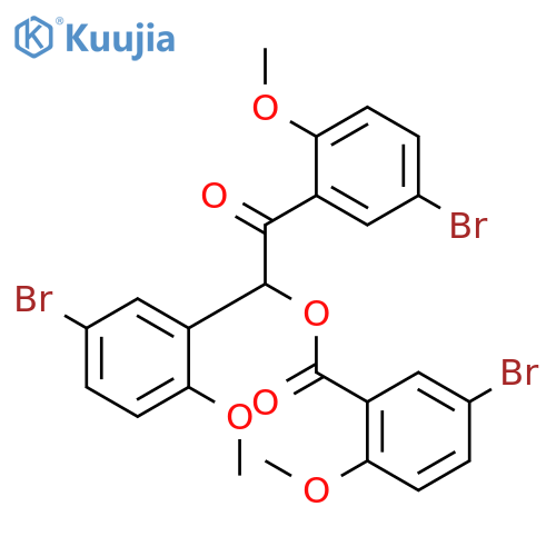 BENZOIC ACID, 5-BROMO-2-METHOXY-, 1,2-BIS(5-BROMO-2-METHOXYPHENYL)-2-OXOETHYL ESTER structure