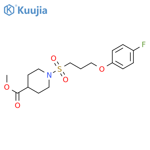 methyl 1-3-(4-fluorophenoxy)propanesulfonylpiperidine-4-carboxylate structure