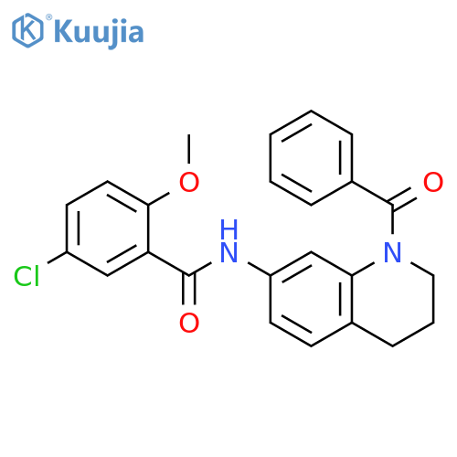 N-(1-benzoyl-1,2,3,4-tetrahydroquinolin-7-yl)-5-chloro-2-methoxybenzamide structure