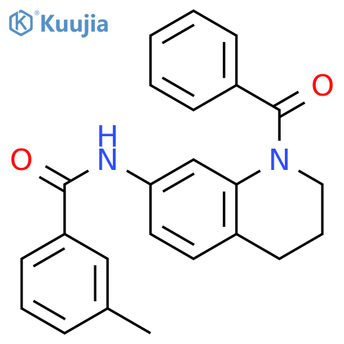 N-(1-benzoyl-1,2,3,4-tetrahydroquinolin-7-yl)-3-methylbenzamide structure