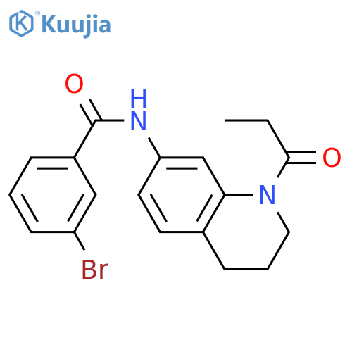 3-bromo-N-(1-propanoyl-1,2,3,4-tetrahydroquinolin-7-yl)benzamide structure