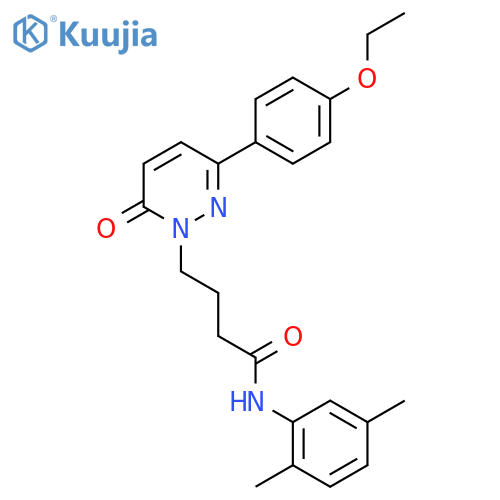 N-(2,5-dimethylphenyl)-4-3-(4-ethoxyphenyl)-6-oxo-1,6-dihydropyridazin-1-ylbutanamide structure
