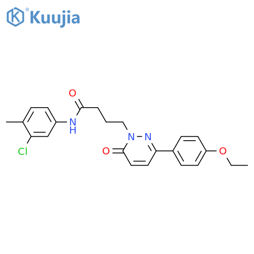 N-(3-chloro-4-methylphenyl)-4-3-(4-ethoxyphenyl)-6-oxo-1,6-dihydropyridazin-1-ylbutanamide structure
