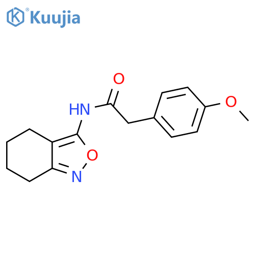 2-(4-methoxyphenyl)-N-(4,5,6,7-tetrahydro-2,1-benzoxazol-3-yl)acetamide structure