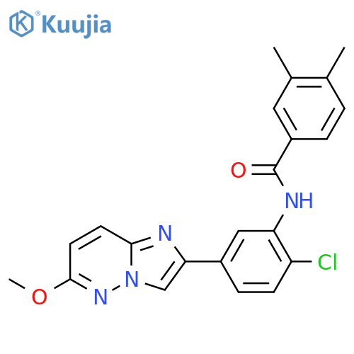N-(2-chloro-5-{6-methoxyimidazo1,2-bpyridazin-2-yl}phenyl)-3,4-dimethylbenzamide structure