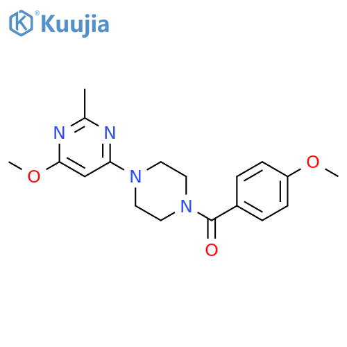4-methoxy-6-4-(4-methoxybenzoyl)piperazin-1-yl-2-methylpyrimidine structure