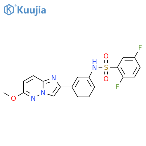 2,5-difluoro-N-(3-{6-methoxyimidazo1,2-bpyridazin-2-yl}phenyl)benzene-1-sulfonamide structure