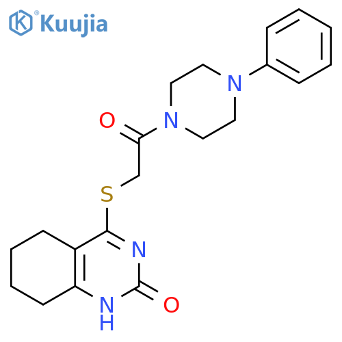 4-{2-oxo-2-(4-phenylpiperazin-1-yl)ethylsulfanyl}-1,2,5,6,7,8-hexahydroquinazolin-2-one structure