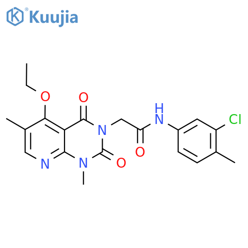 N-(3-chloro-4-methylphenyl)-2-{5-ethoxy-1,6-dimethyl-2,4-dioxo-1H,2H,3H,4H-pyrido2,3-dpyrimidin-3-yl}acetamide structure