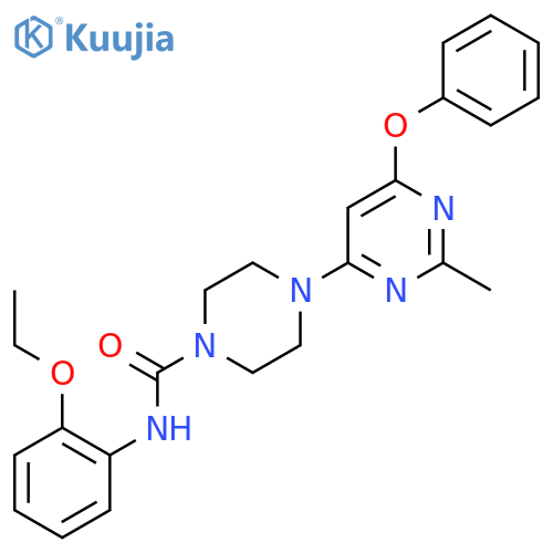 N-(2-ethoxyphenyl)-4-(2-methyl-6-phenoxypyrimidin-4-yl)piperazine-1-carboxamide structure