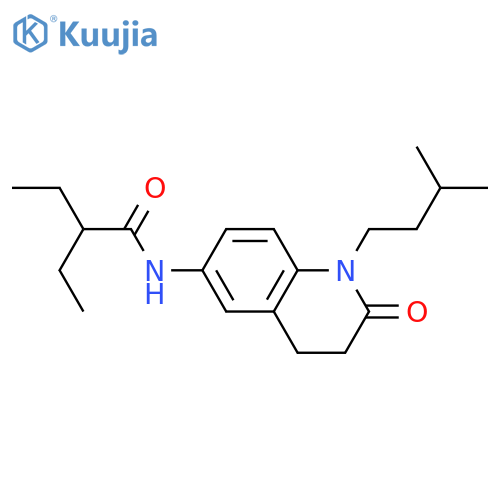2-ethyl-N-1-(3-methylbutyl)-2-oxo-1,2,3,4-tetrahydroquinolin-6-ylbutanamide structure