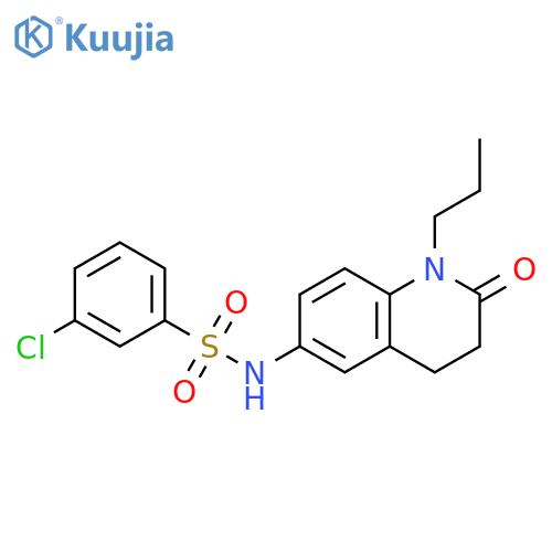 3-chloro-N-(2-oxo-1-propyl-1,2,3,4-tetrahydroquinolin-6-yl)benzene-1-sulfonamide structure
