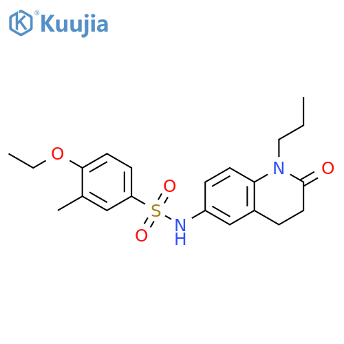4-ethoxy-3-methyl-N-(2-oxo-1-propyl-1,2,3,4-tetrahydroquinolin-6-yl)benzene-1-sulfonamide structure