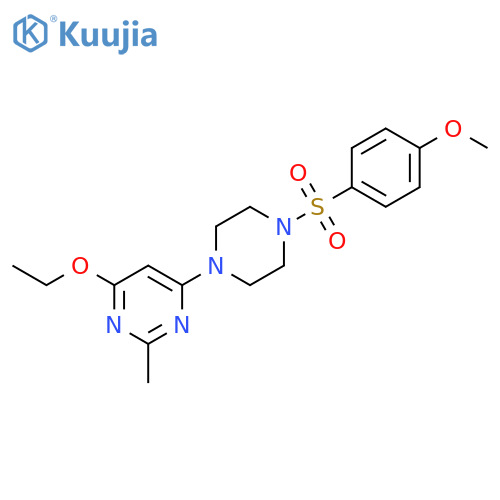 4-ethoxy-6-4-(4-methoxybenzenesulfonyl)piperazin-1-yl-2-methylpyrimidine structure