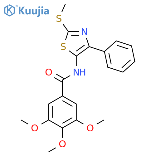 3,4,5-trimethoxy-N-2-(methylsulfanyl)-4-phenyl-1,3-thiazol-5-ylbenzamide structure