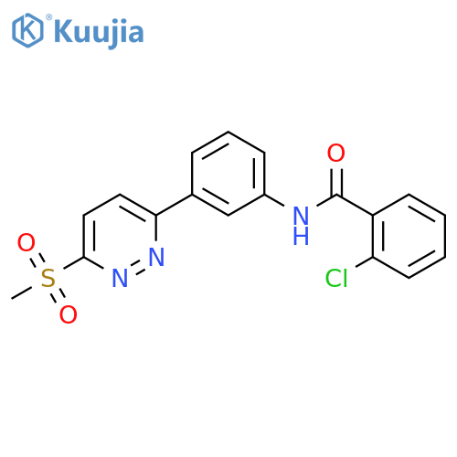 2-chloro-N-3-(6-methanesulfonylpyridazin-3-yl)phenylbenzamide structure