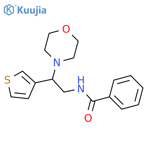 N-2-(morpholin-4-yl)-2-(thiophen-3-yl)ethylbenzamide structure