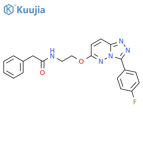 N-(2-{3-(4-fluorophenyl)-1,2,4triazolo4,3-bpyridazin-6-yloxy}ethyl)-2-phenylacetamide structure