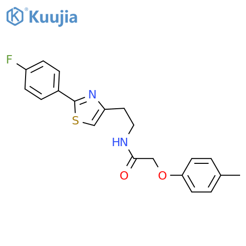N-{2-2-(4-fluorophenyl)-1,3-thiazol-4-ylethyl}-2-(4-methylphenoxy)acetamide structure