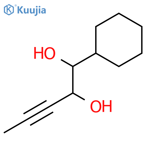 1-cyclohexylpent-3-yne-1,2-diol structure