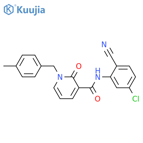N-(5-chloro-2-cyanophenyl)-1-(4-methylphenyl)methyl-2-oxo-1,2-dihydropyridine-3-carboxamide structure