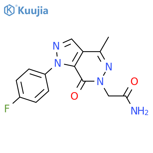 2-1-(4-fluorophenyl)-4-methyl-7-oxo-1H,6H,7H-pyrazolo3,4-dpyridazin-6-ylacetamide structure