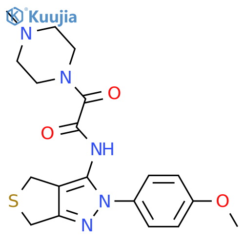 N-2-(4-methoxyphenyl)-2H,4H,6H-thieno3,4-cpyrazol-3-yl-2-(4-methylpiperazin-1-yl)-2-oxoacetamide structure