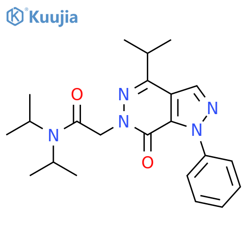 2-7-oxo-1-phenyl-4-(propan-2-yl)-1H,6H,7H-pyrazolo3,4-dpyridazin-6-yl-N,N-bis(propan-2-yl)acetamide structure
