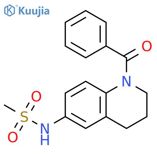 N-(1-benzoyl-1,2,3,4-tetrahydroquinolin-6-yl)methanesulfonamide structure