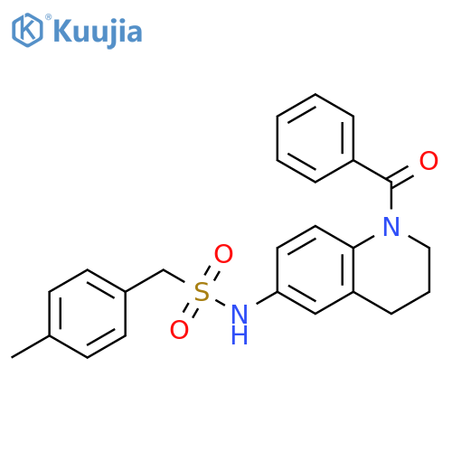 N-(1-benzoyl-1,2,3,4-tetrahydroquinolin-6-yl)-1-(4-methylphenyl)methanesulfonamide structure