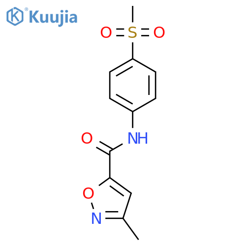 N-(4-methanesulfonylphenyl)-3-methyl-1,2-oxazole-5-carboxamide structure