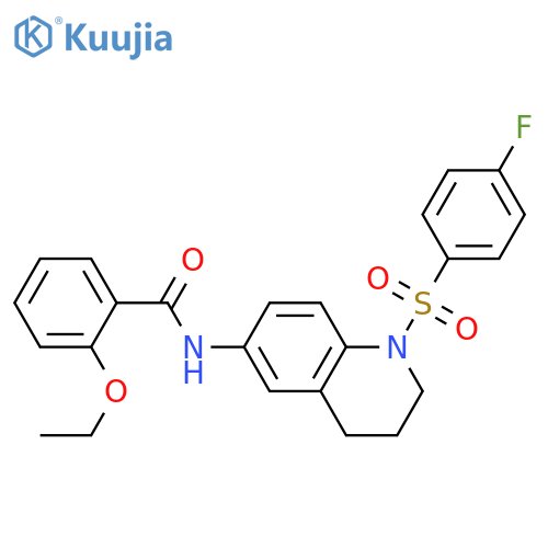 2-ethoxy-N-1-(4-fluorobenzenesulfonyl)-1,2,3,4-tetrahydroquinolin-6-ylbenzamide structure