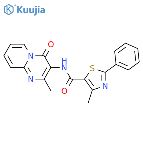4-methyl-N-{2-methyl-4-oxo-4H-pyrido1,2-apyrimidin-3-yl}-2-phenyl-1,3-thiazole-5-carboxamide structure