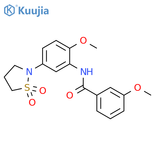 N-5-(1,1-dioxo-1lambda6,2-thiazolidin-2-yl)-2-methoxyphenyl-3-methoxybenzamide structure