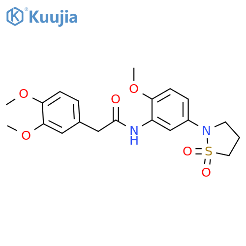 2-(3,4-dimethoxyphenyl)-N-5-(1,1-dioxo-1lambda6,2-thiazolidin-2-yl)-2-methoxyphenylacetamide structure