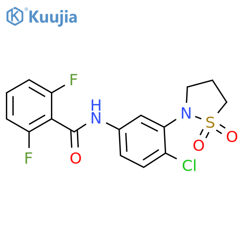 N-4-chloro-3-(1,1-dioxo-1lambda6,2-thiazolidin-2-yl)phenyl-2,6-difluorobenzamide structure