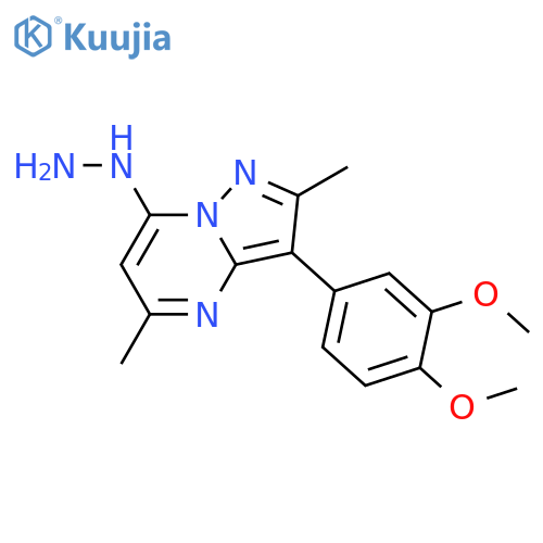 3-(3,4-dimethoxyphenyl)-7-hydrazinyl-2,5-dimethylpyrazolo1,5-apyrimidine structure
